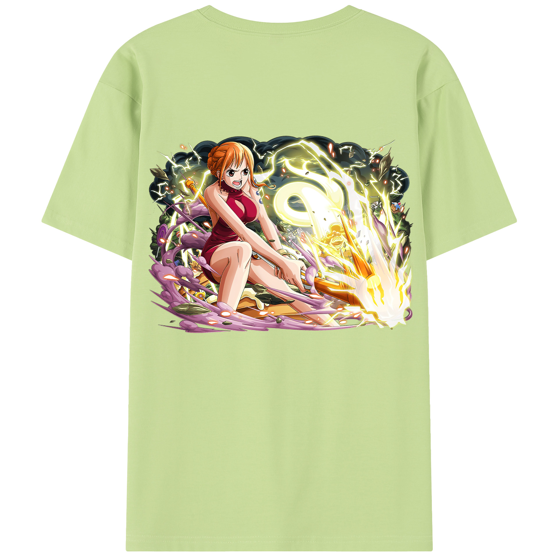 ワンピース ナミ ONE PIECE Nami 綿100％半袖Tシャツ（背面プリント）